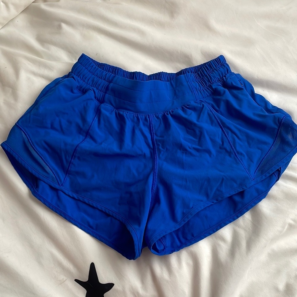 Cerulean Blue Lululemon Hotty Hot Shorts